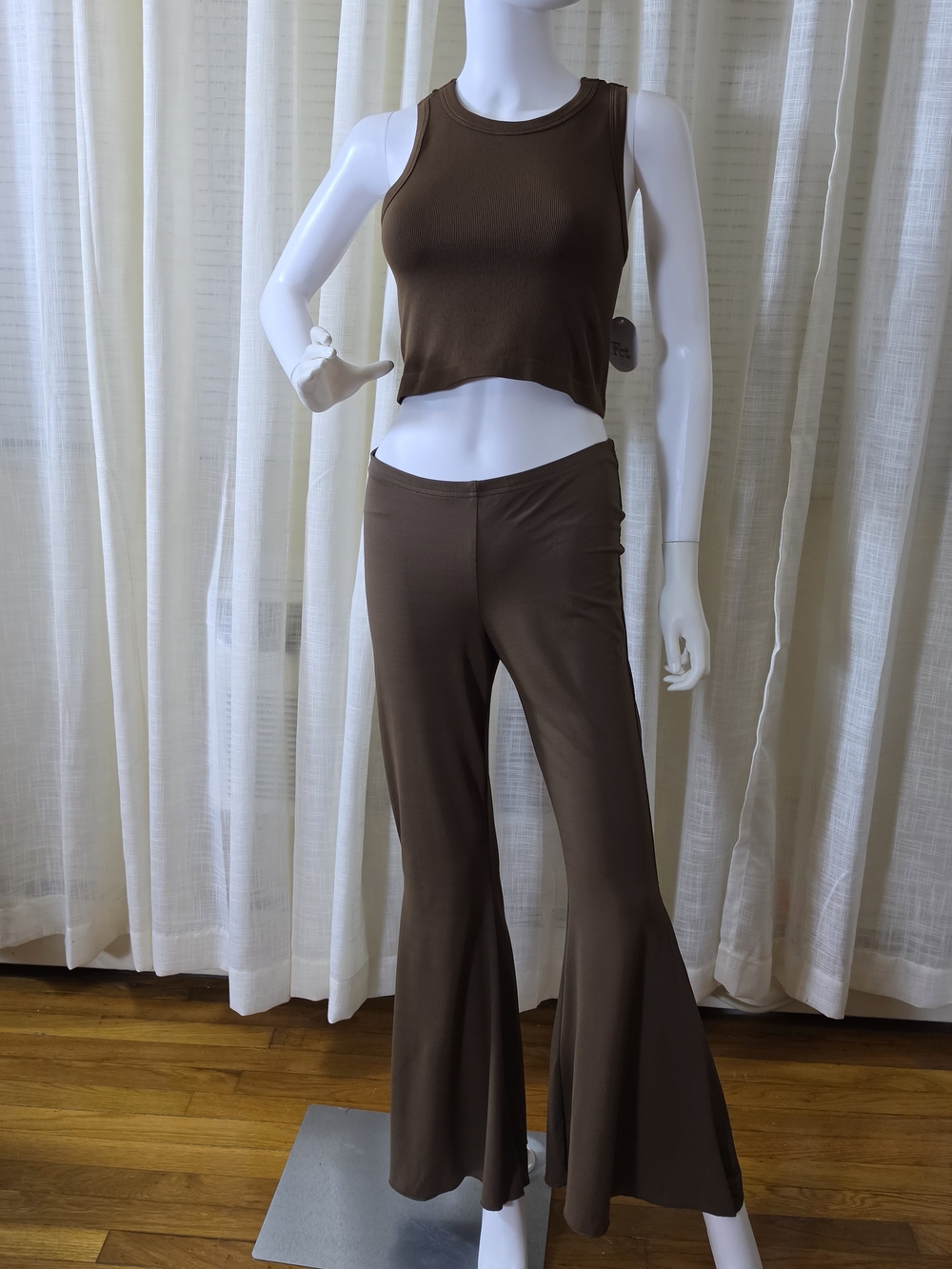 H&M Brown Flared Knit Pants